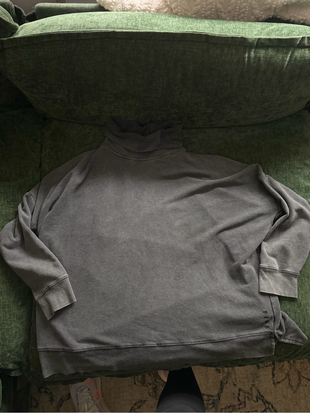PINK Victoria's Secret Charcoal Gray Turtleneck Sweater